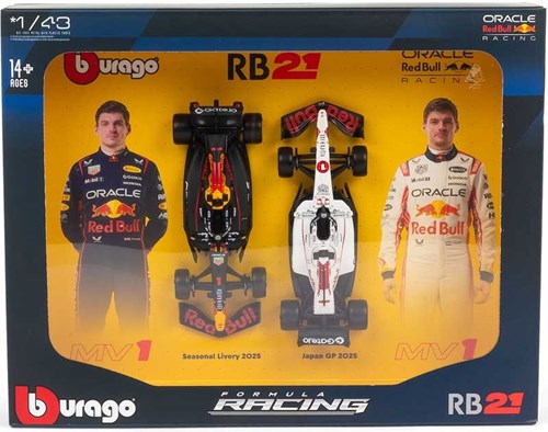 1:43 F1 RED BULL RACING RB21 2025 VERSTAPPEN DRIVER TWO PACK