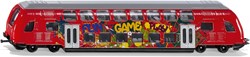 Siku tren de dos pisos juguete - tren metálico 1:87 rojo graffiti