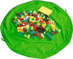Eduplay bolsa de almacenamiento de juguetes - alfombra de juego verde - multifuncional