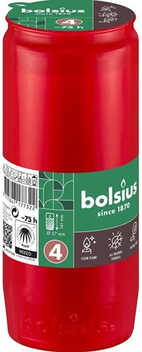 Bolsius vela conmemorativa roja - Luz de recuerdo para interior y exterior