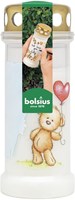 Bolsius vela conmemorativa osito blanco - luz de tumba con tapa 70 horas