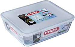 Pyrex fuente horno rectangular 1,5L con tapa hermética vidrio