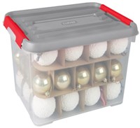 Curver caja de almacenamiento Navidad 65 litros - gran caja de plástico decoración navideña