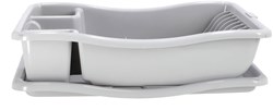 Curver escurreplatos con bandeja gris claro - escurreplatos plástico 29x39x10,5 cm