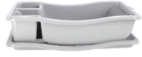 Curver escurreplatos con bandeja gris claro - escurreplatos plástico 29x39x10,5 cm