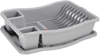 Curver escurreplatos con bandeja gris claro - escurreplatos plástico 29x39x10,5 cm-2