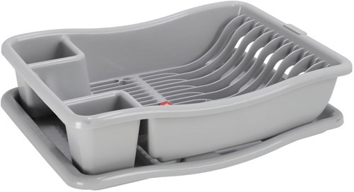 Curver escurreplatos con bandeja gris claro - escurreplatos plástico 29x39x10,5 cm-2