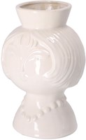 Gusta jarrón cara cerámica blanco decoración moderna 16,5x23,5 cm-3
