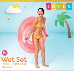 Intex flotador lounge hinchable con asas y portavasos 119cm