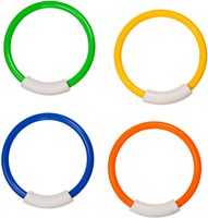 SportX Aros de buceo juguete piscina 4 piezas en bolsa de red-2