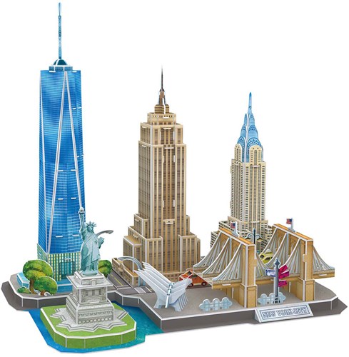 Cubic Fun puzzle 3D skyline New York City decoración cartón-2