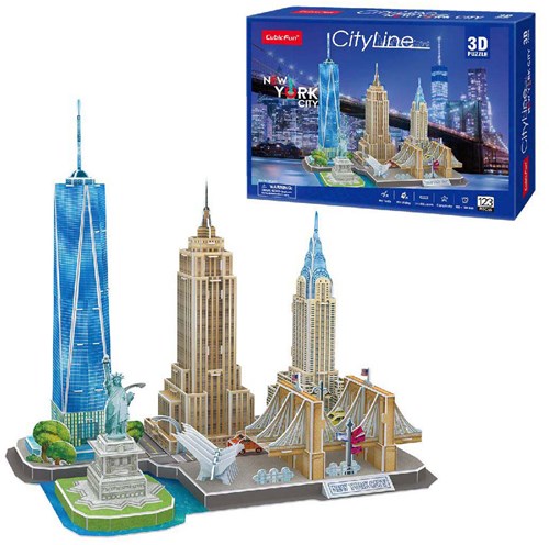 Cubic Fun puzzle 3D skyline New York City decoración cartón-3