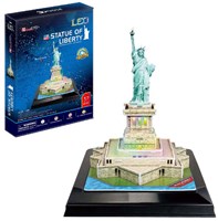 Cubic Fun puzzle 3D Estatua de la Libertad con luz LED cartón-3