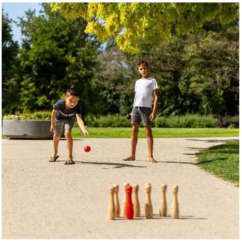 Outdoor Play - Bolos - juguete de exterior de madera - FSC - con bolsa-3