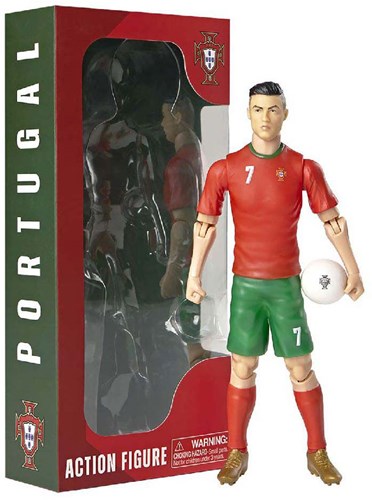 Figura de fútbol Portugal Cristiano Ronaldo figura de acción 20cm juguete-3