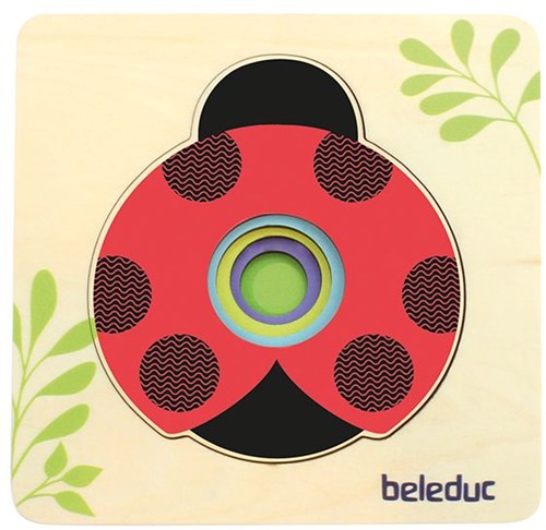 Beleduc puzzle de madera mariquita juguete educativo niños