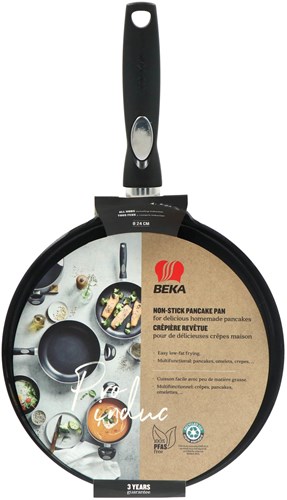 Beka sartén para crepes revestimiento cerámico inducción 24 cm negro-2
