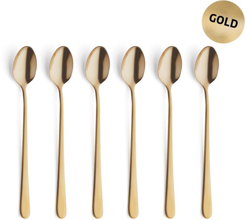 Amefa cucharas latte oro Austin set de 6 - cubertería oro mate-2