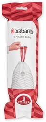 Brabantia Bolsa de basura PerfectFit 23L con cierre de cordón - 20 uds blanco
