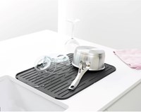 Brabantia alfombrilla escurridora silicona - Dark Grey - alfombrilla cocina antideslizante-2