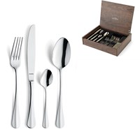 Amefa juego de cubiertos 24 piezas Baguette caja madera lujo plata