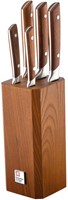Amefa bloque de cuchillos cocina 5 piezas fresno carbonizado marrón-2