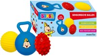 Bumba set de pelotas sensoriales juguete para bebés y niños pequeños rojo-3