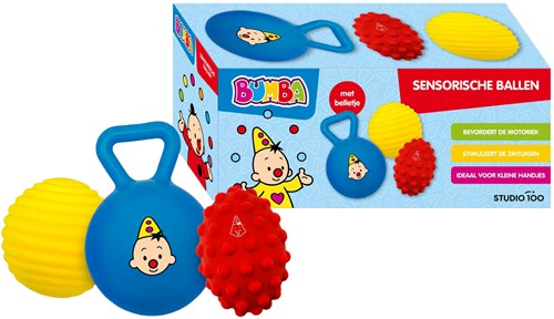 Bumba set de pelotas sensoriales juguete para bebés y niños pequeños rojo-3