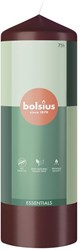 Bolsius vela pilar rojo burdeos 20cm cera vegana 75 horas duración