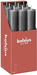 Bolsius vela de mesa XL rústica antracita 23 cm 9 unidades velas veganas
