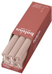 Bolsius vela de mesa rústica rosa 27 cm cera vegana 13 horas de duración