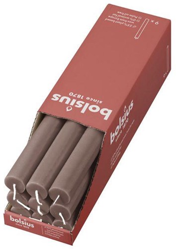 Bolsius vela de mesa rústica topo 27cm - set de velas sostenibles