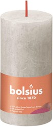 Bolsius vela pilar rústica gris 10 cm cera vegana decoración hogar