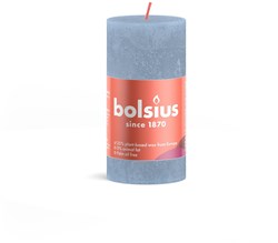 Bolsius vela rústica azul 10cm - vela de larga duración