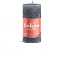 Bolsius vela rústica azul - vela decorativa cera vegana 10cm