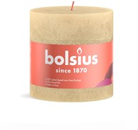 Bolsius vela rústica beige 10x10cm vela decorativa ambiente