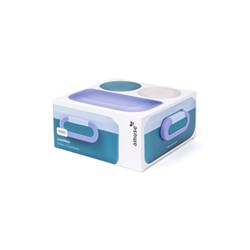 Amuse lunchbox - fiambrera infantil con separador y 2 cajas snack lagoon sky