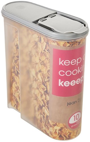 Keeeper recipiente para muesli gris 2,6L - caja de almacenamiento plástica