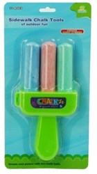 Tiza para acera con mango 3 colores para jugar al aire libre