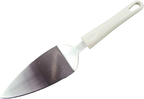 ARO houseware servidor de tartas acero inoxidable mango blanco cortapasteles cocina