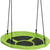 SwingKing columpio nido lona verde - gran columpio redondo 98cm-3