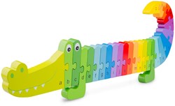 New Classic Toys puzzle alfabeto de madera cocodrilo - juguete educativo