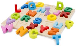 New Classic Toys puzzle alfabeto de madera mayúsculas - juguete educativo