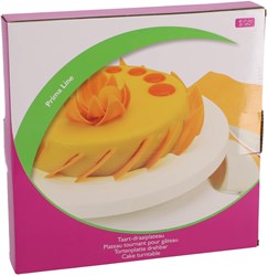 Base giratoria para tartas plástico blanco - soporte decoración 27 cm