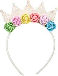 Souza for Kids corona flores arcoíris - juguete corona princesa colorida