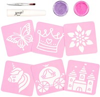 Souza for Kids set de tatuajes de purpurina princesa - maquillaje infantil tatuajes de purpurina-2