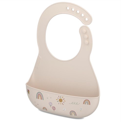 Mepal babero Sunshine & Rainbow - babero ajustable sin BPA para bebé