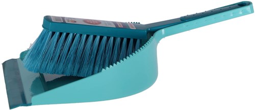 Leifheit recogedor y cepillo - set de limpieza classic plástico turquesa-3