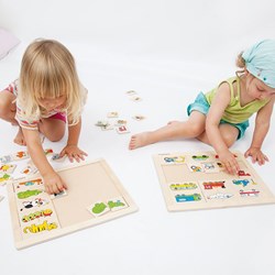 Beleduc puzzle de animales de madera Match & Mix animales 30 piezas niños