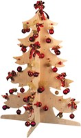Eduplay árbol de Navidad de madera decoración tamaño grande 110 cm